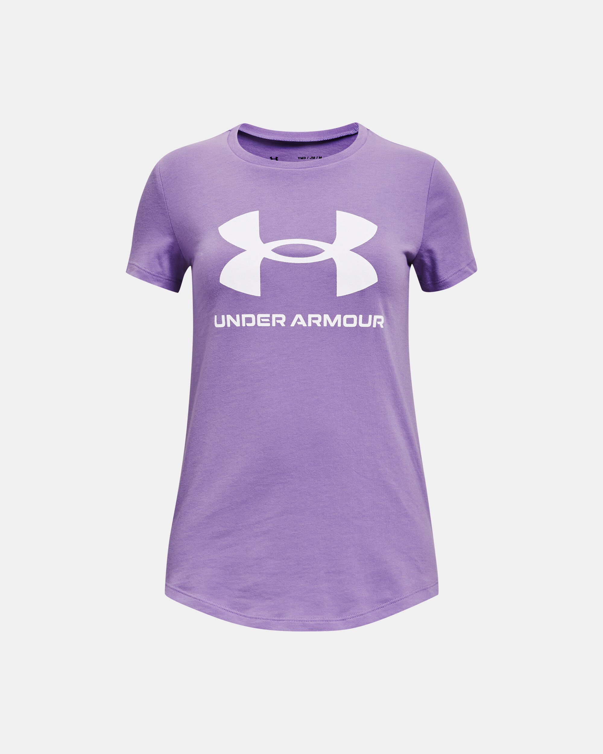 Under Armour Girls UA Sportstyle Graphic Short Sleeve Purple in KSA