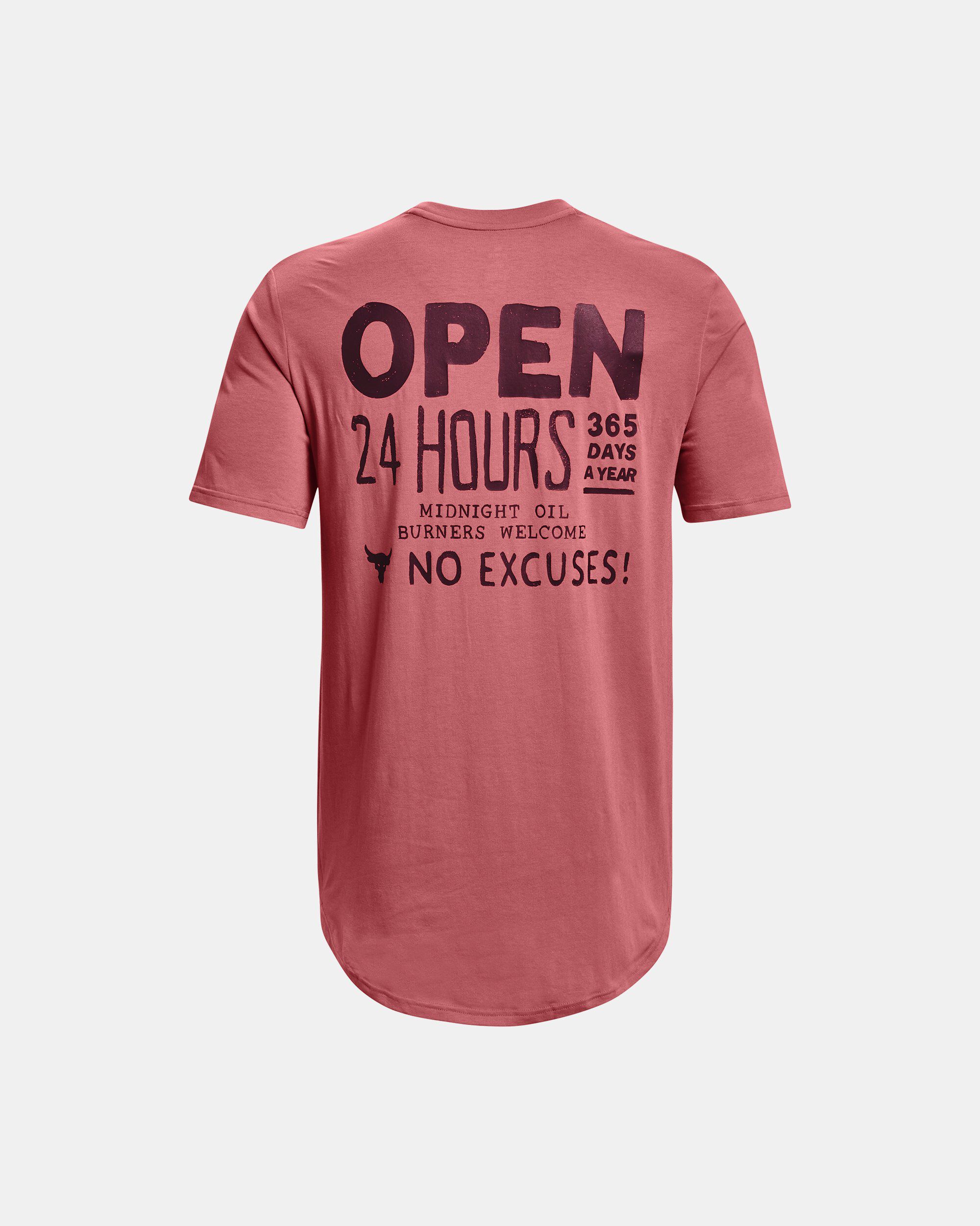 Buy Men s Project Rock Open 24 Hours Short Sleeve Pink in KSA Under Armour