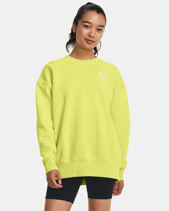 Women's UA Essential Fleece Oversized Crew image number 0