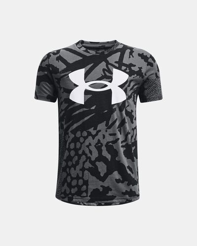 Boys' UA Basketball Big Logo Printed Short Sleeve