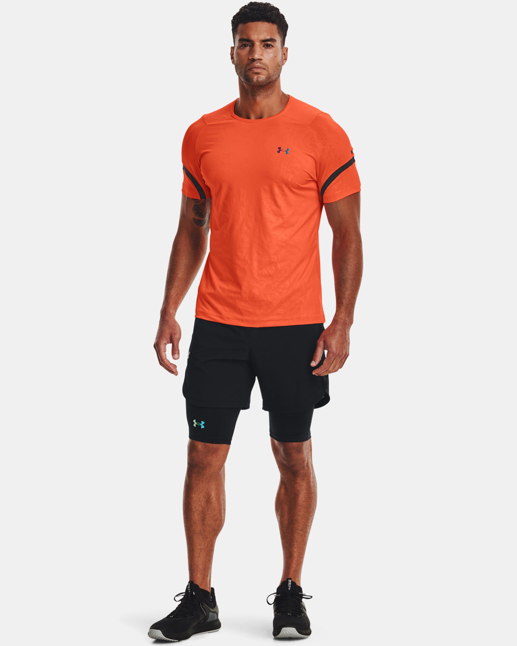 Under Armour Men s UA RUSH 2.0 Emboss Short Sleeve Orange in KSA