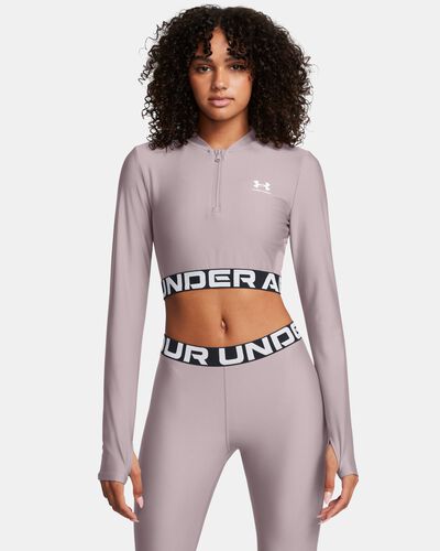Women's HeatGear® Rib ¼ Zip Long Sleeve