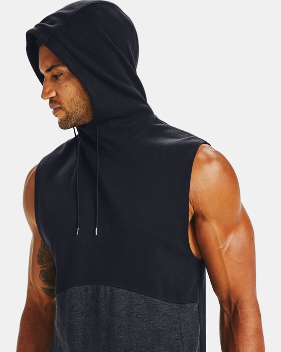Men's UA Double Knit Sleeveless Hoodie image number 3