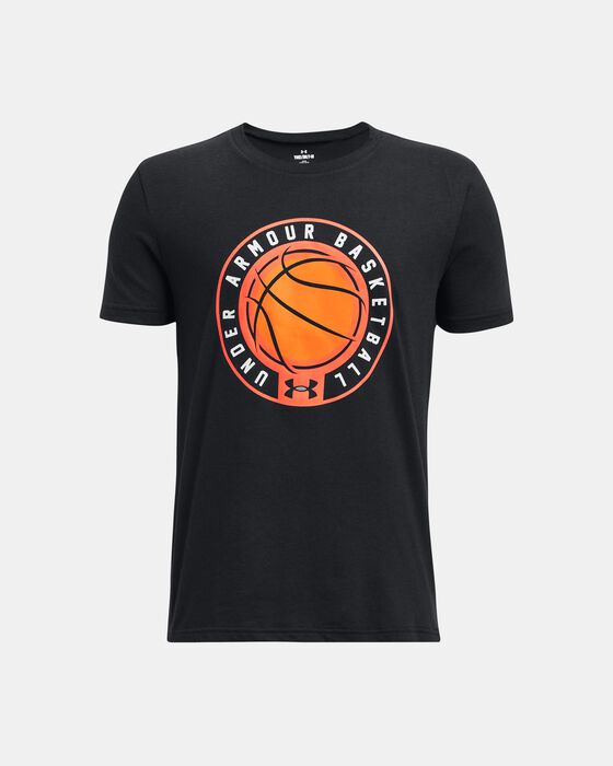 Boys' UA Basketball Logo Short Sleeve image number 0