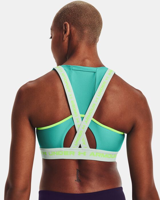 Women's Armour® Mid Crossback Pocket Sports Bra image number 5