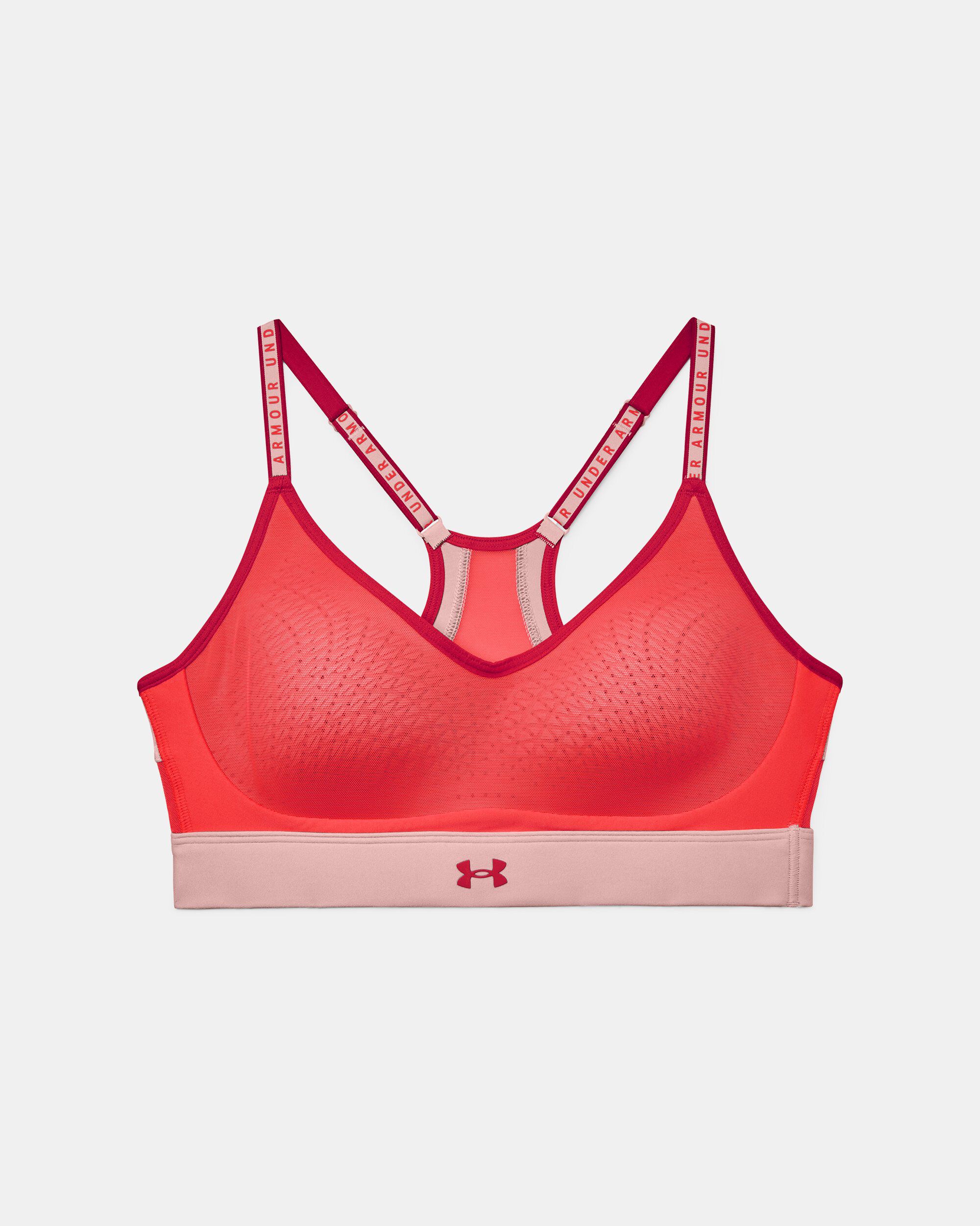 Under Armour Women s UA Infinity Low Blocked Sports Bra Red in KSA