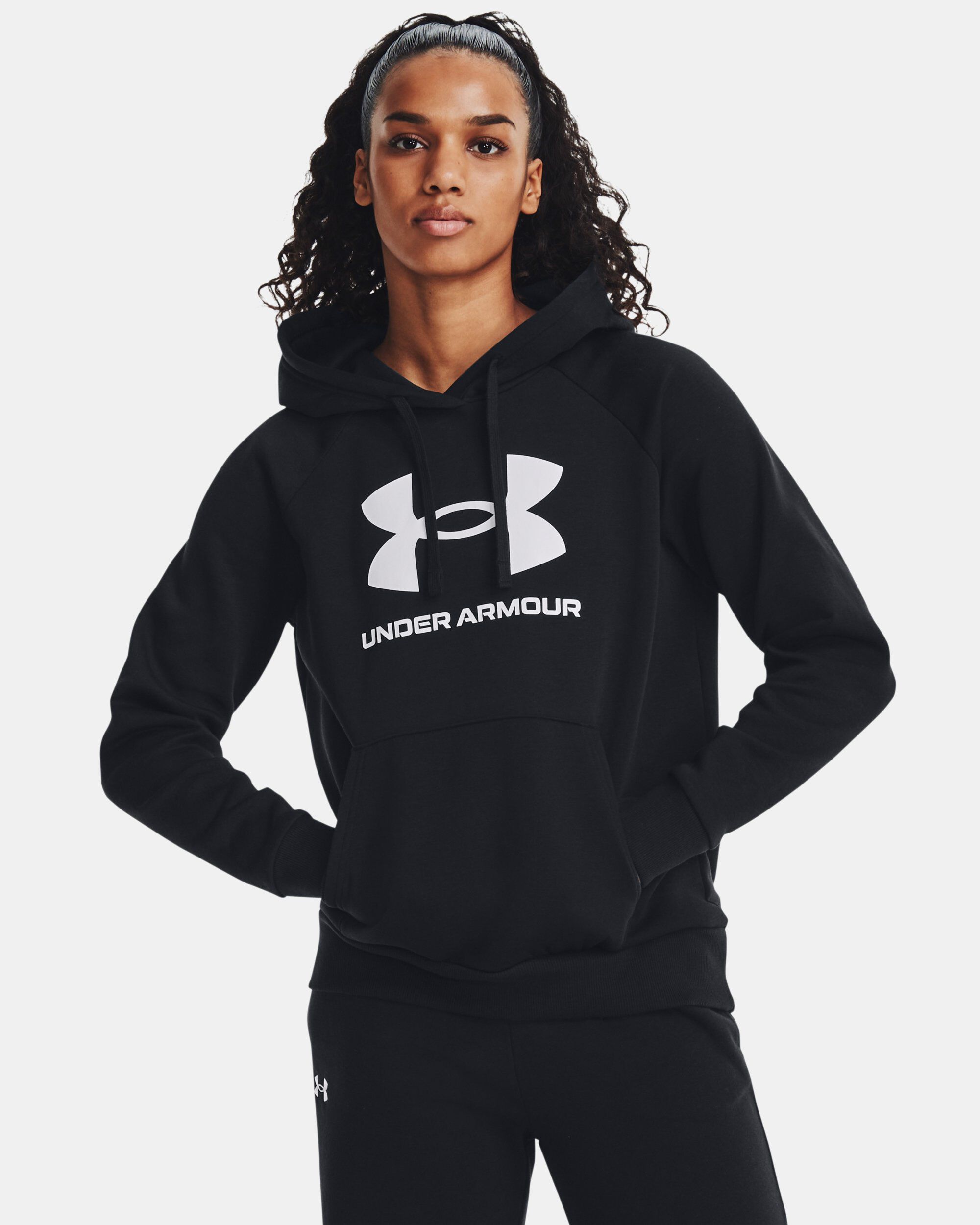 Under armour discount black hoodie womens