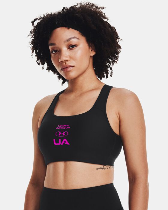 Women's Armour® Mid Crossback Graphic Sports Bra image number 2