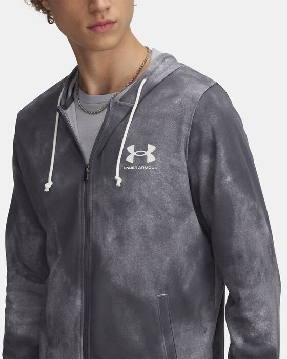 Men's UA Rival Terry Printed Full Zip image number 2