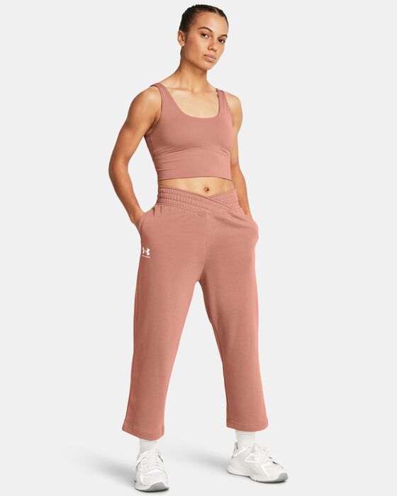 Women's UA Rival Terry Wide Leg Crop Pants image number 2