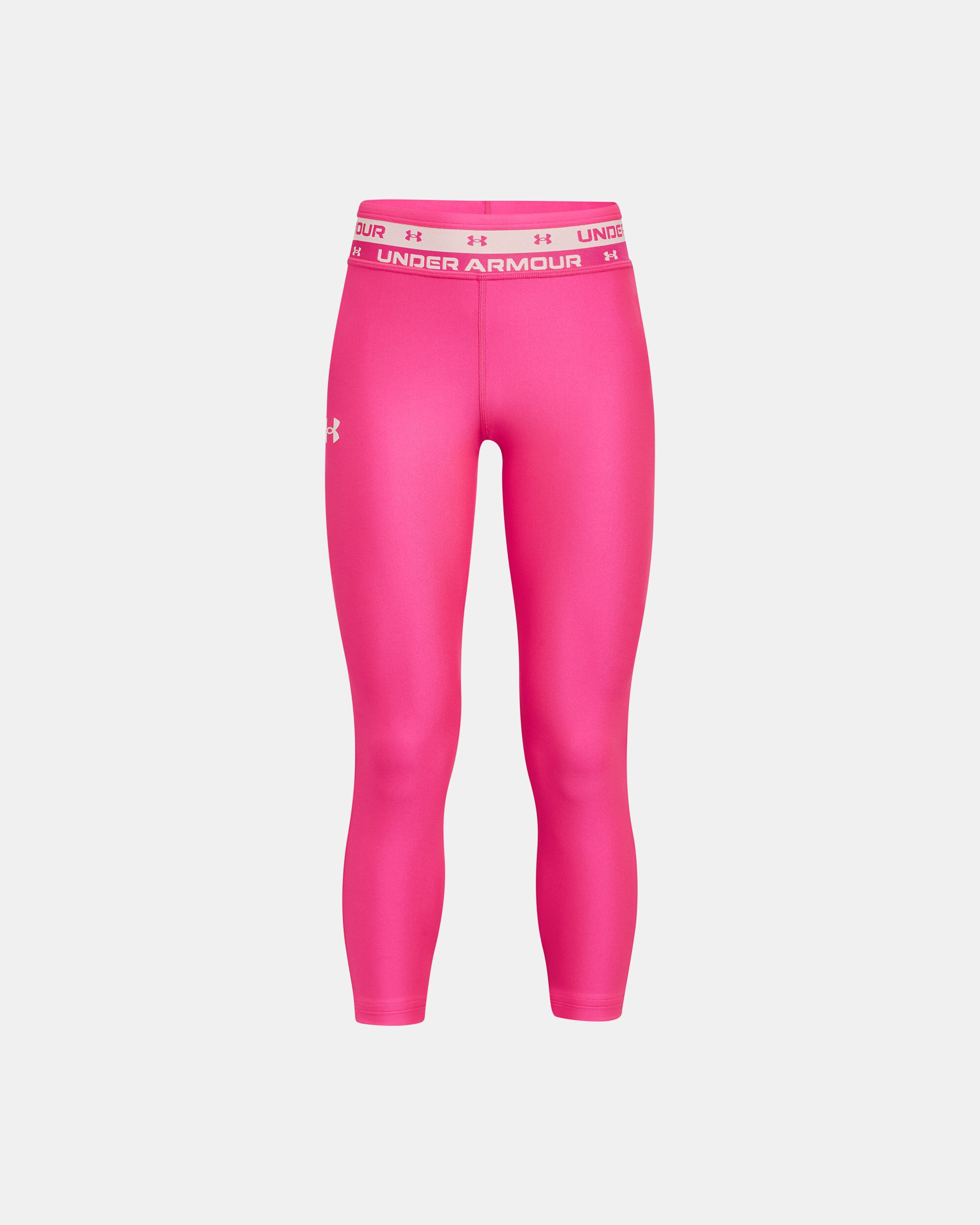 Under Armour Girls HeatGear Armour Crop Pink in KSA