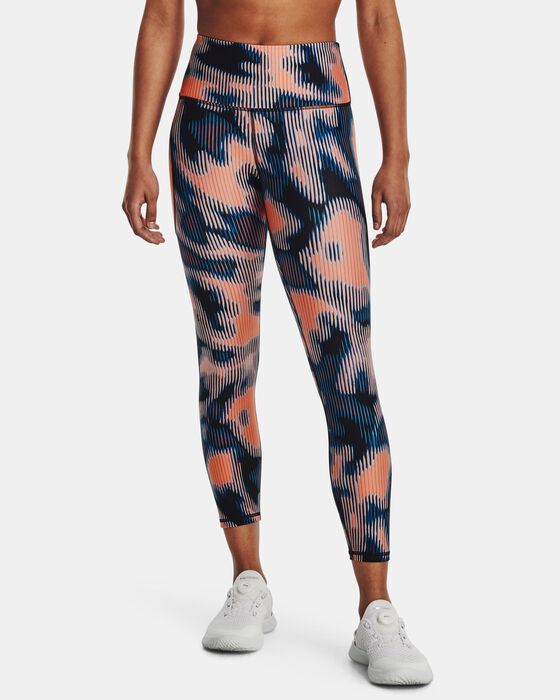 Women's HeatGear® Armour No-Slip Waistband Printed Ankle Leggings image number 0
