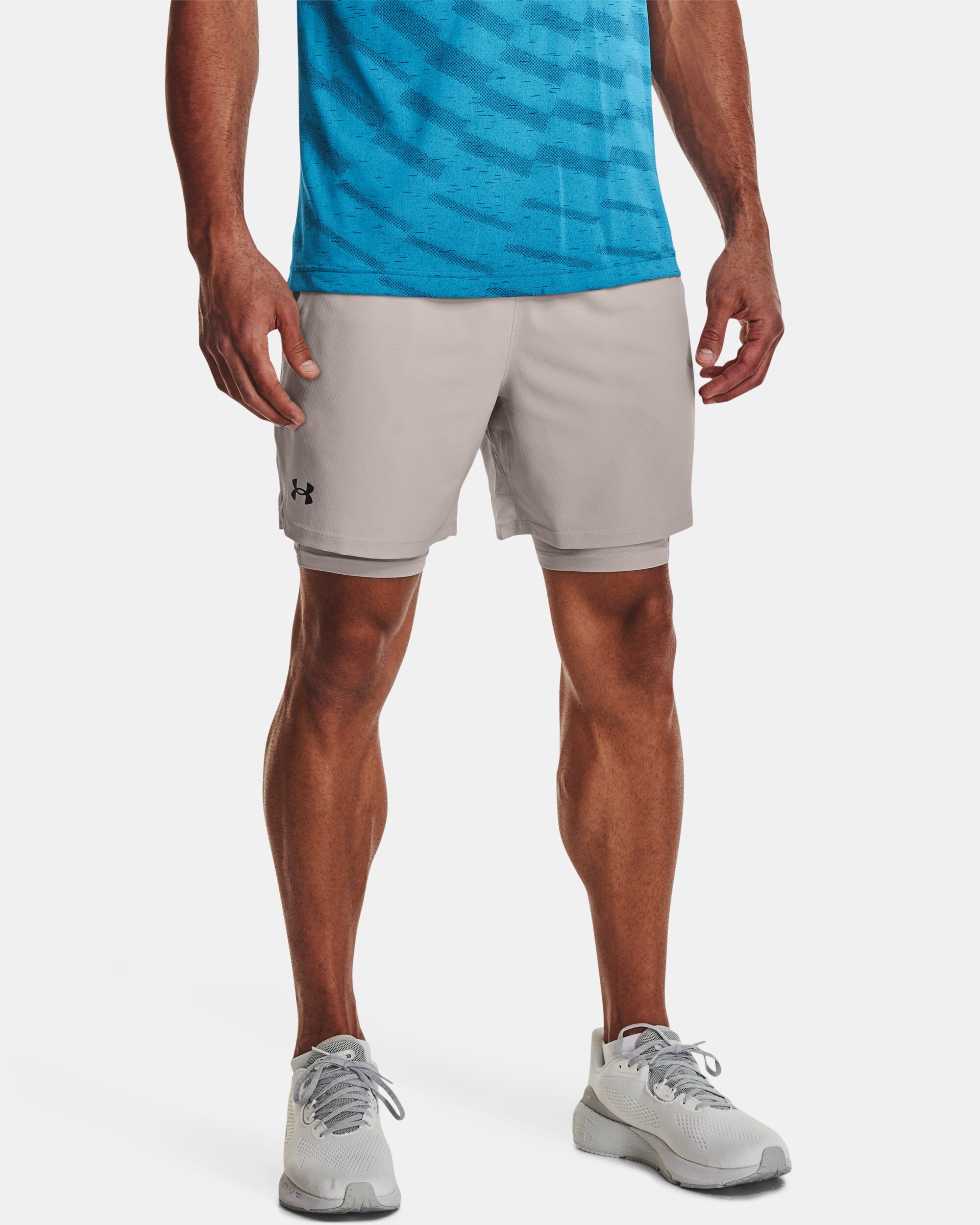 Under Armour Men s UA Vanish Woven 2 in 1 Shorts Grey in KSA