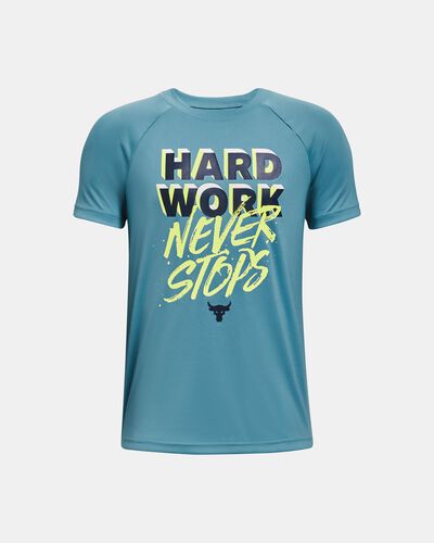 Boys' Project Rock Tech™ Hard Work Short Sleeve