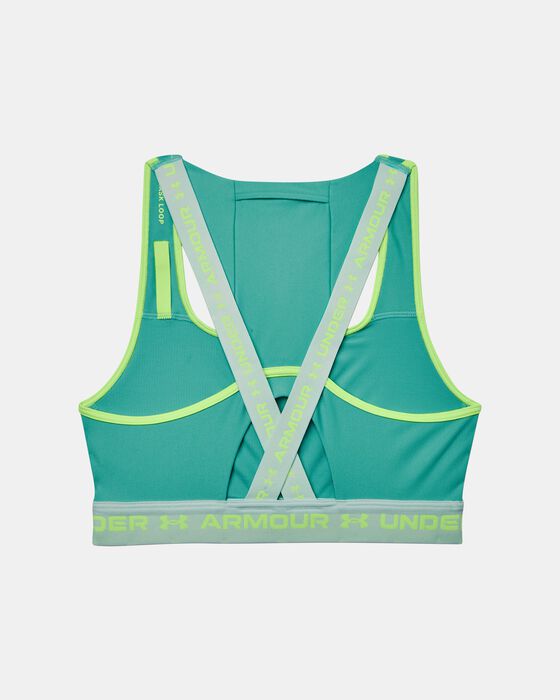 Women's Armour® Mid Crossback Pocket Sports Bra image number 12