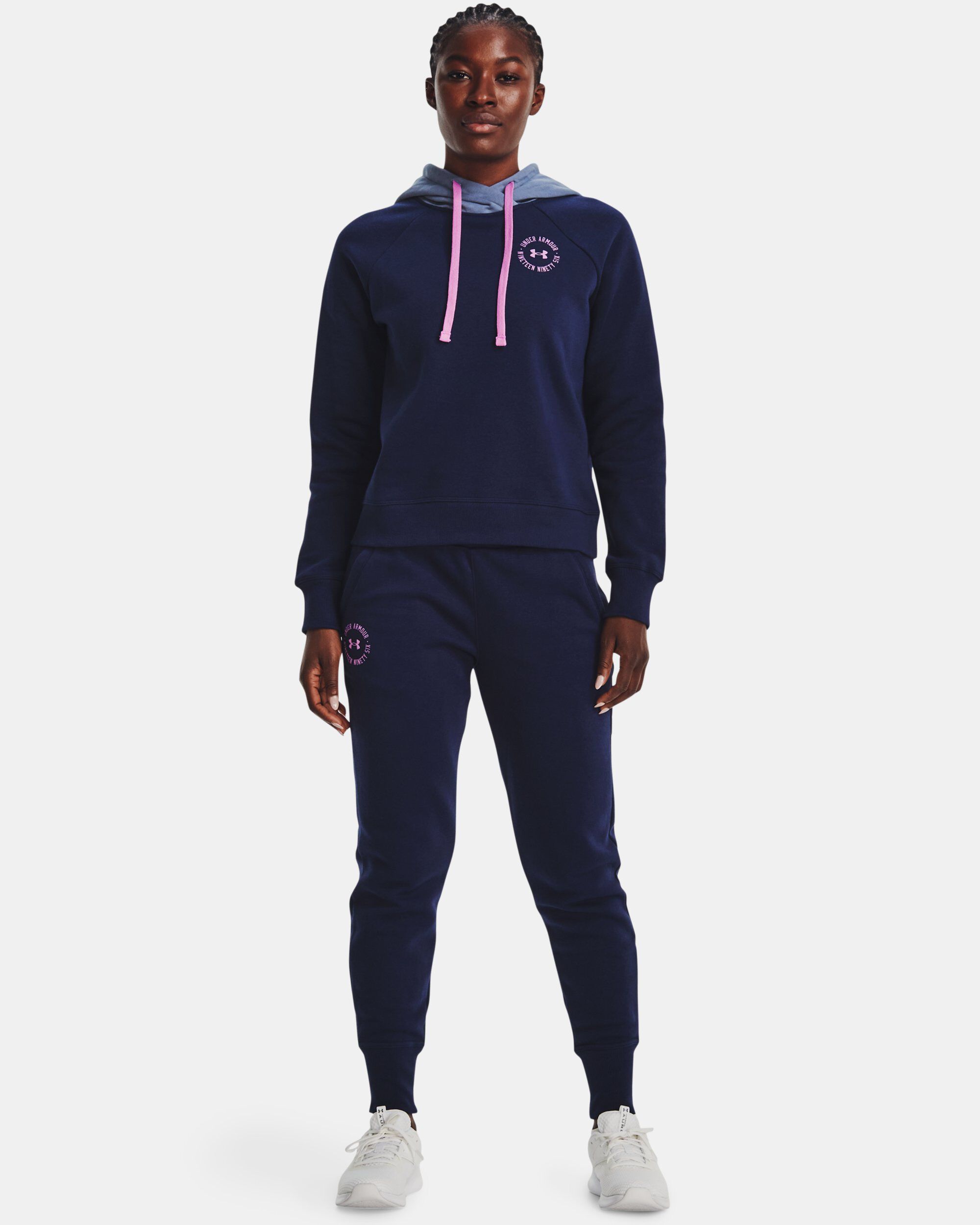 Under Armour Women s UA Rival Fleece Colorblock Hoodie Blue in KSA
